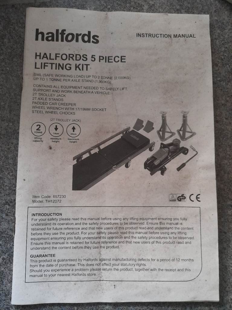 Halfords 5 piece car tool kit