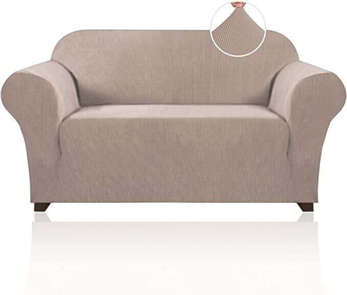 4 Chair Protectors + 1 Piece Sofa Cover for 2 Cushion Couch