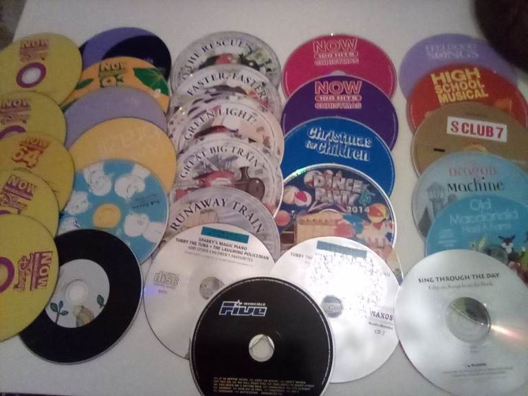Childrens CDs. Include Christmas songs, Now Disney, Little Red train,etcu