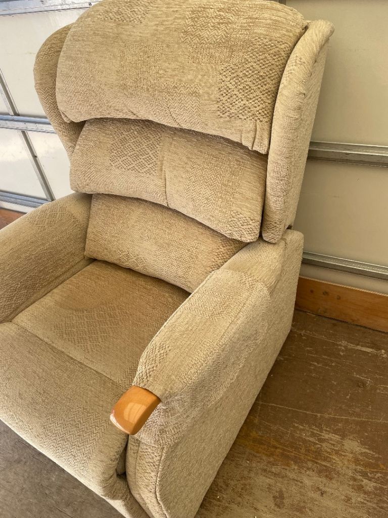 Comfortable Beige Recliner Armchair - Good Condition