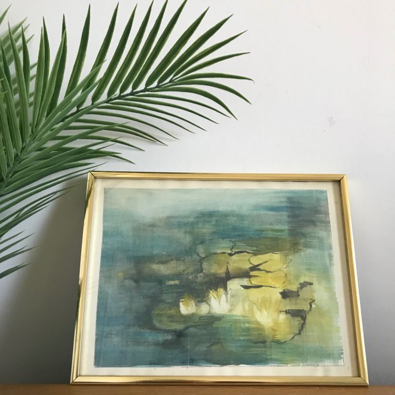 Vintage watercolour painting of waterlilies 🪷