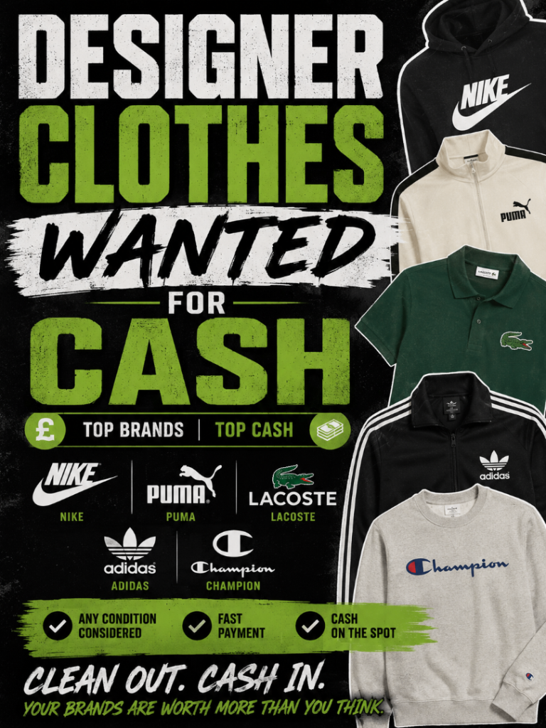 💸 Designer Clothes Wanted 💸 We buy branded clothing for CASH! 