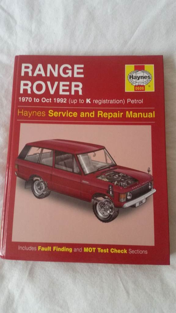 Range Rover Classic 1970 to October 1992 (upto K reg)Petrol Haynes Manual 0606