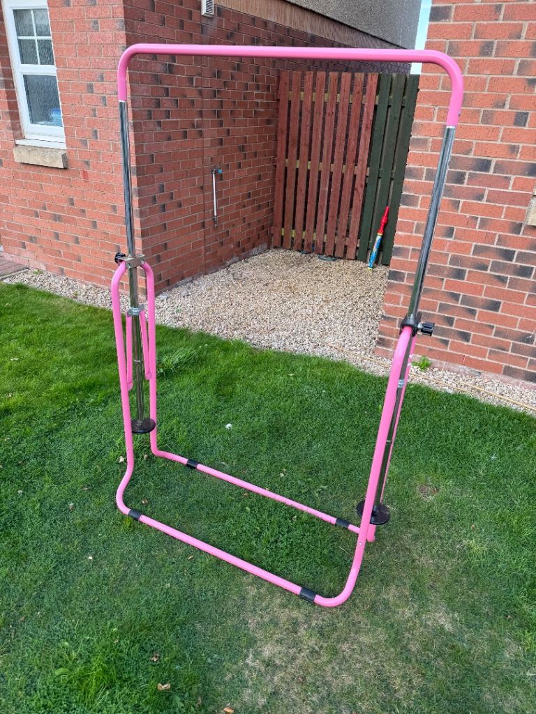 Pink Kids Adjustable Gymnastics Bar