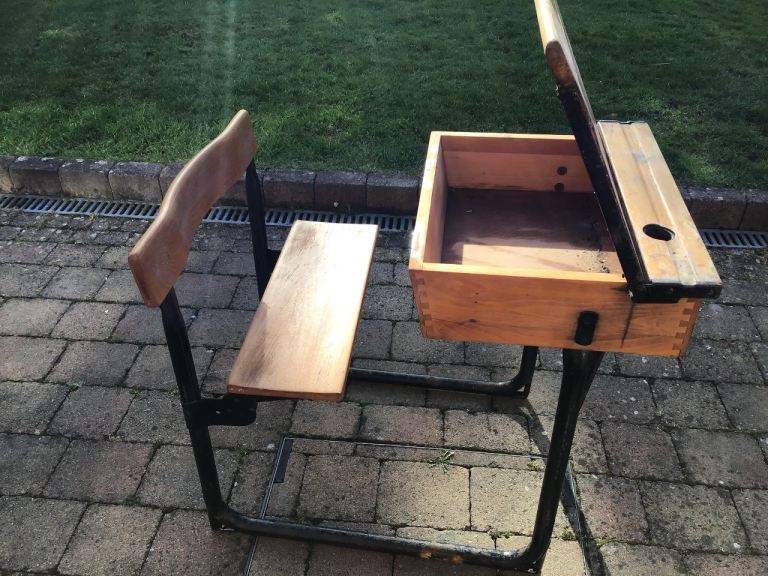 Original vintage school desk
