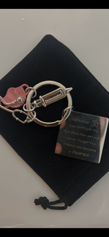 Nurse Themed Keychain with Inspirational Quote – New
