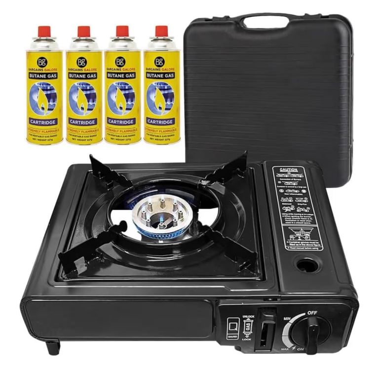 NEW Portable Green Gas Heater with Butane Gas Cartridges