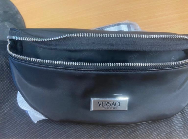 Versace Parfums Black Belt Bag - Brand New with Dust Bag