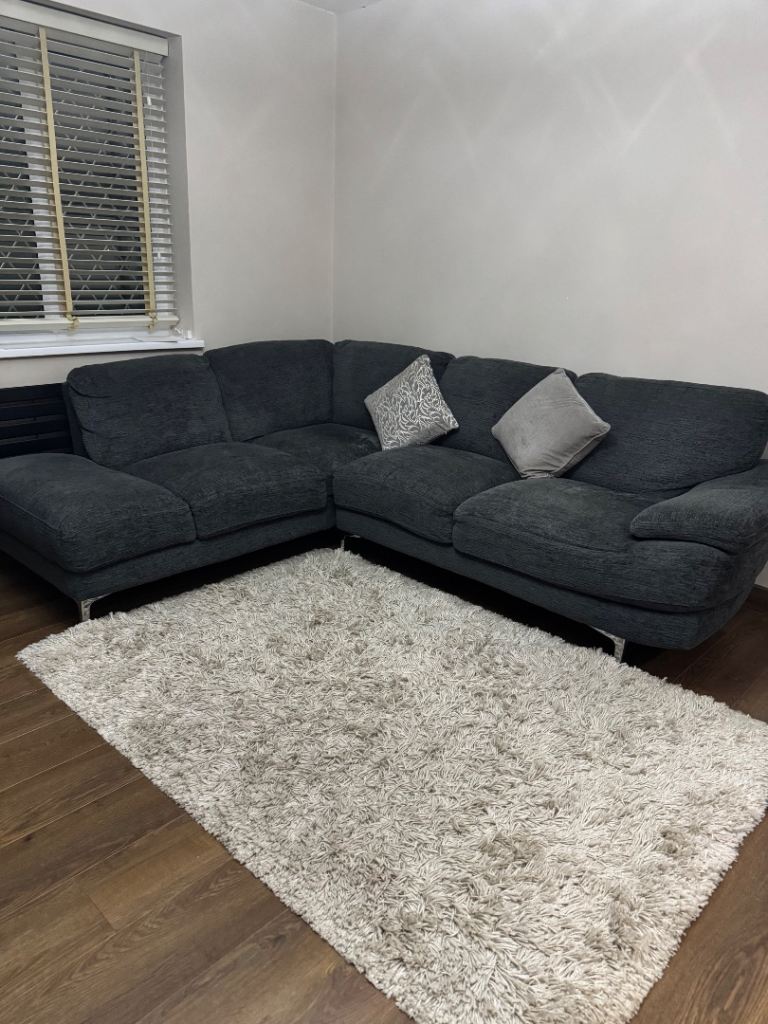 Barker & Stonehouse Grey Corner Sofa 