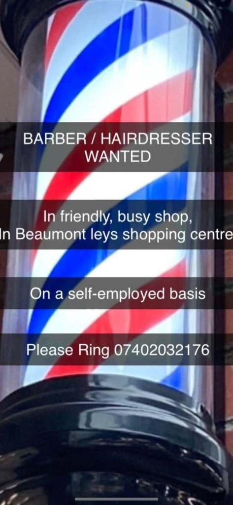 Barber/ladies hair cuts required to start asap