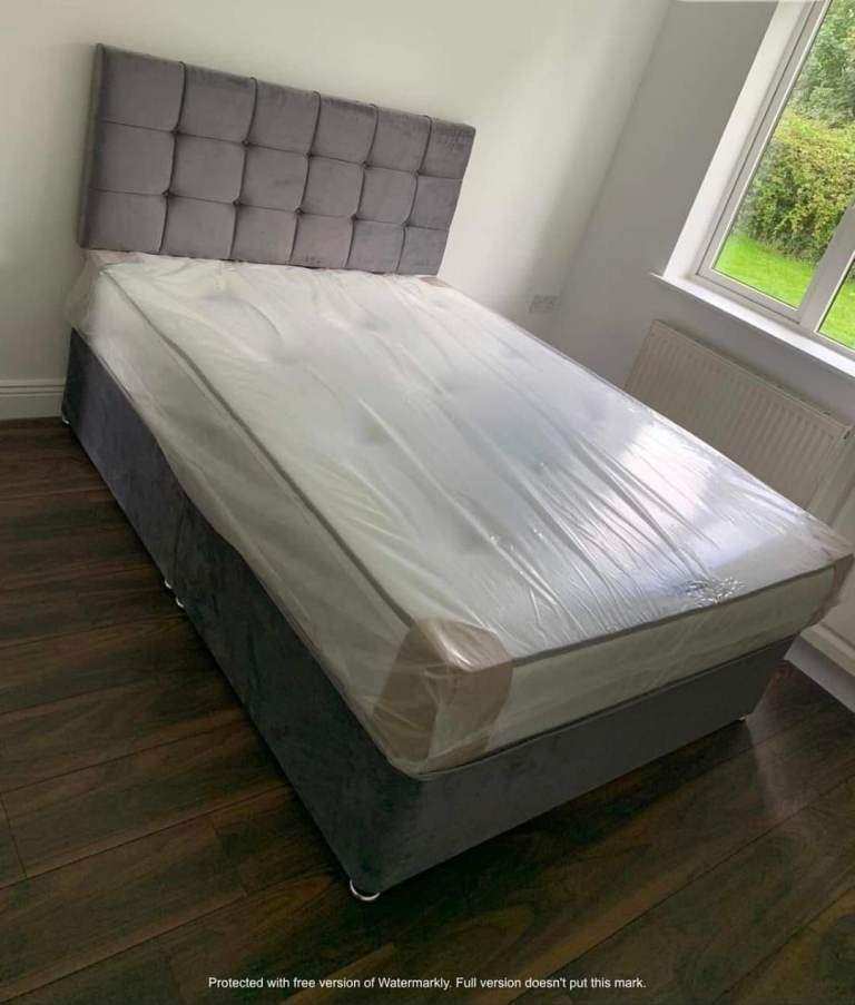 Small Double Bed 🚚 Brand New Double Divan Bed + Foam Mattress 🛏️ Cheapest Price – Order Now