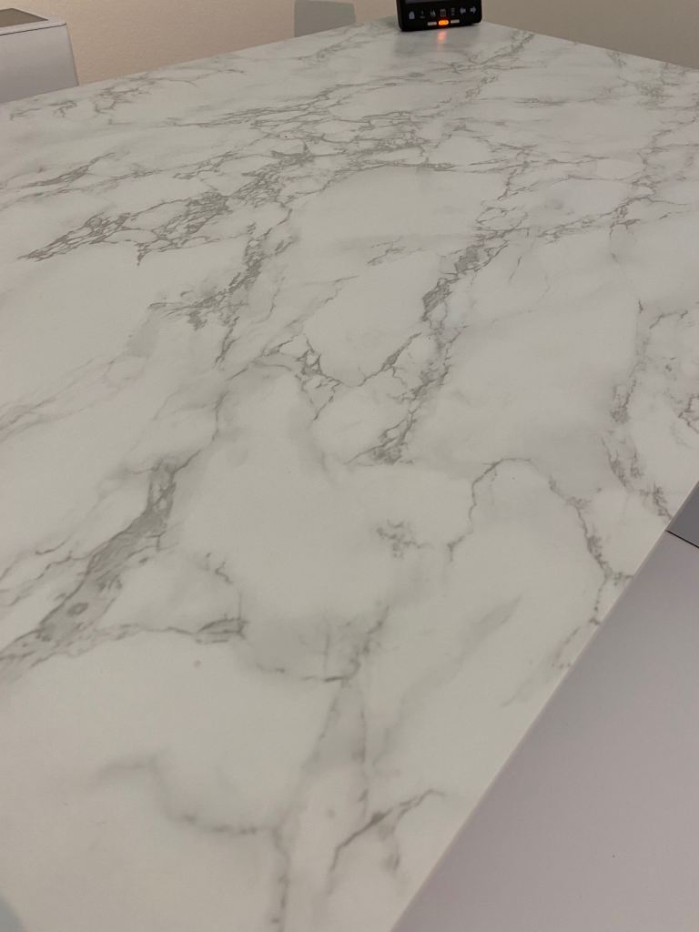 Marble Effect Desk - 2 drawers