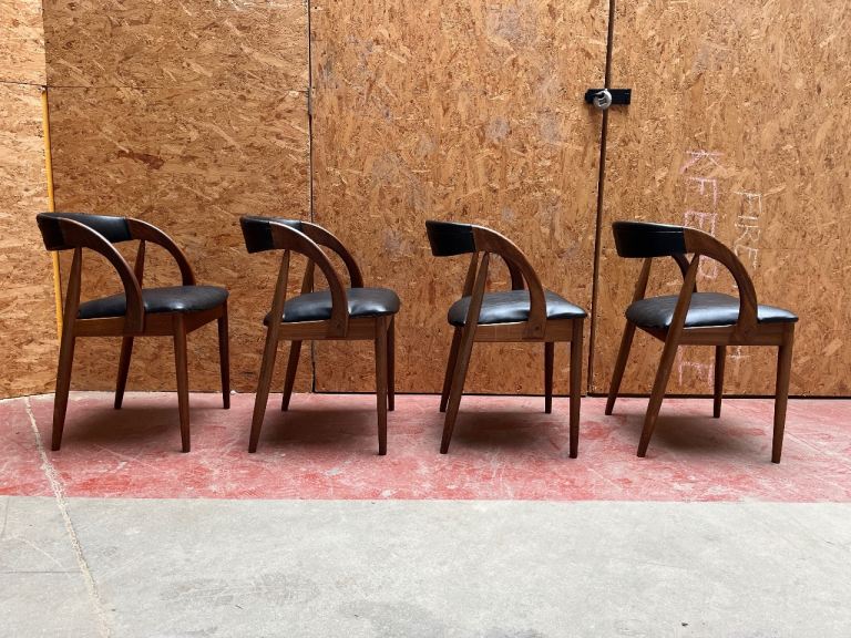 Vintage mid century Danish dining chairs x4