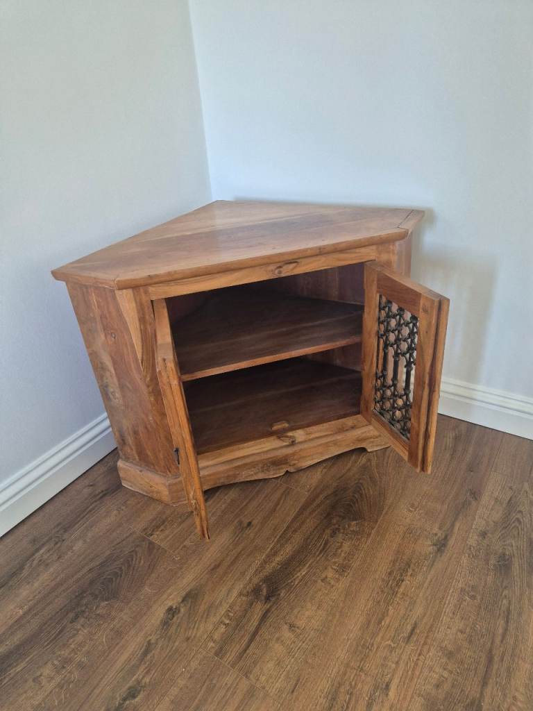 Beautiful Hardwood Corner Cabinet