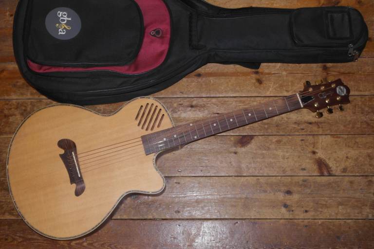 image for gb&a thinline electro acoustic with original gb&a padded gig bag