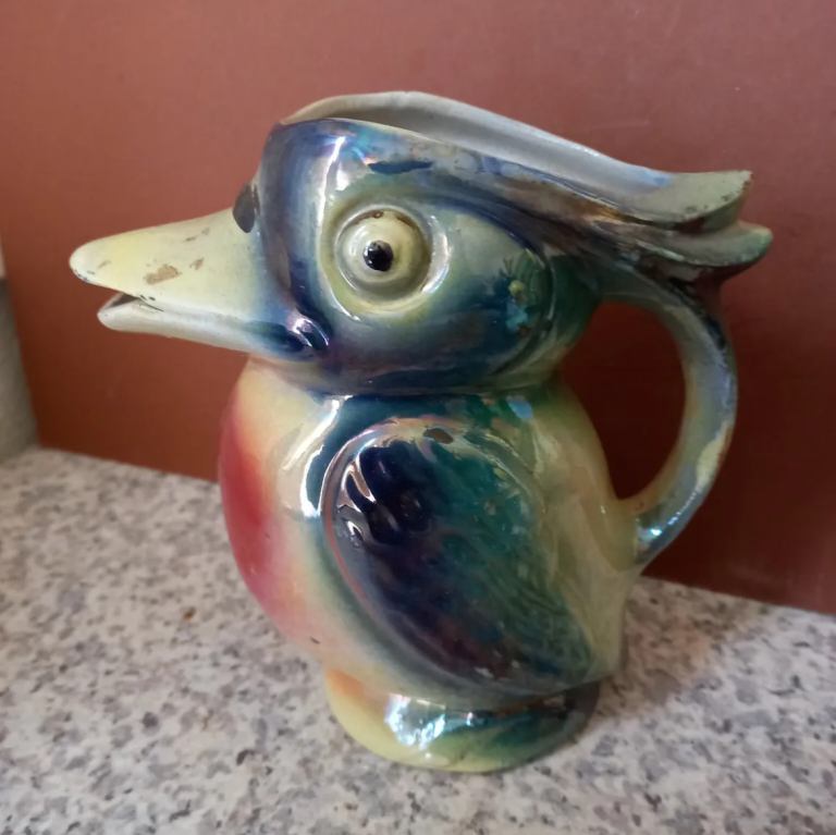 KOOKABURRA BIRD JUG IN LUSTRE CHINA ANTIQUE