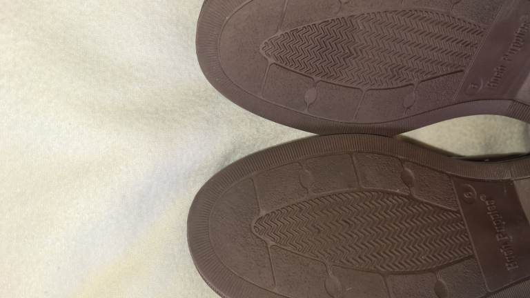 Hush Puppies brown leather slip in moccasins shoes uk6 excellent condition