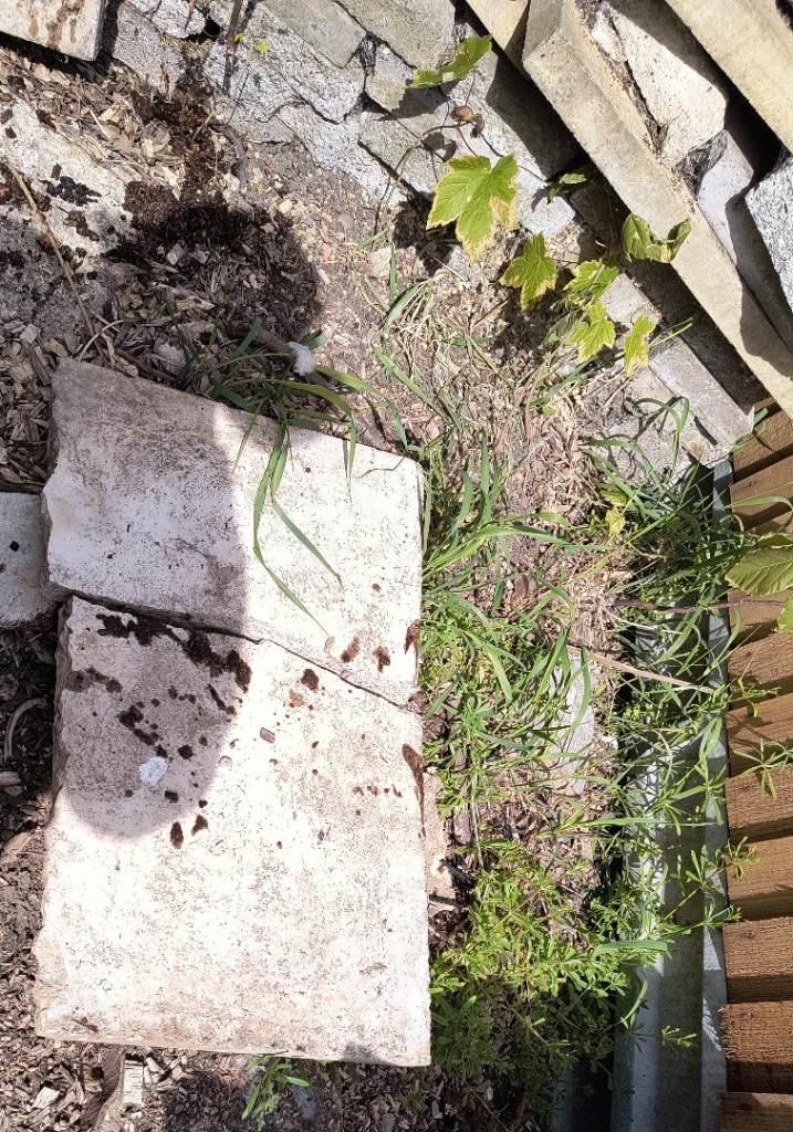 Broken and full slabs.