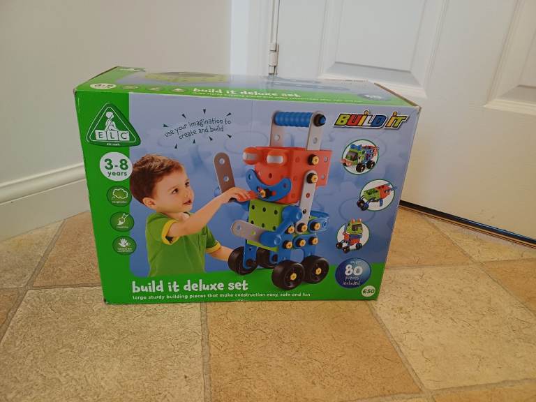 Complete ELC 'Build It' delux construction set in box from smoke-free and pet-free home