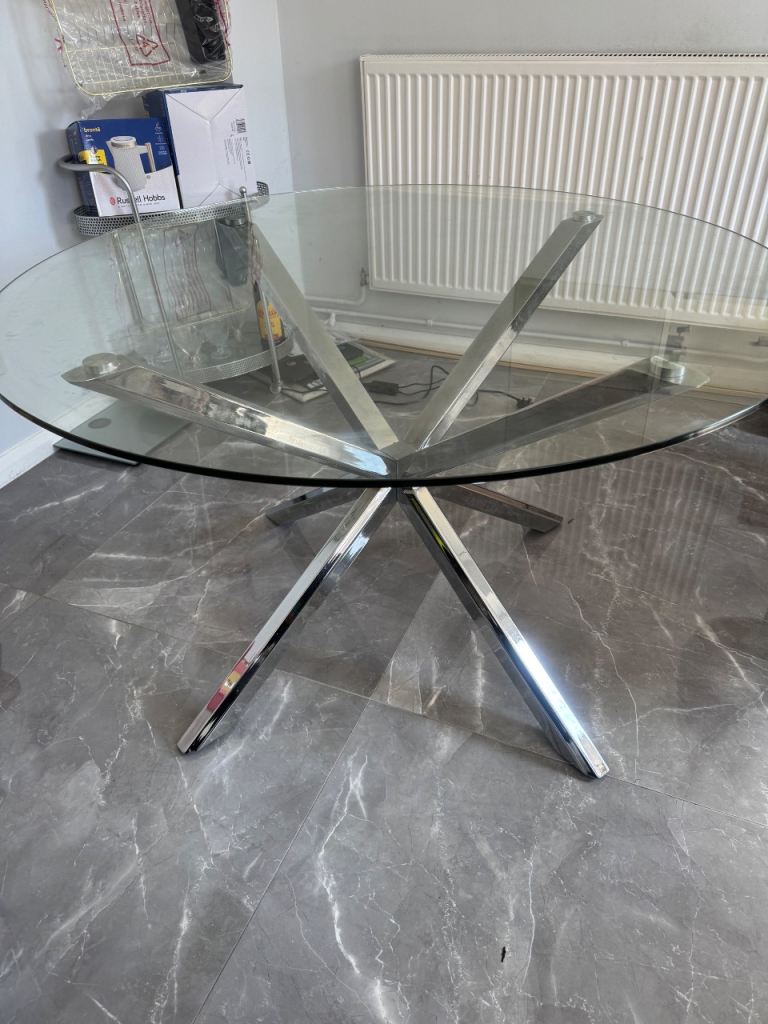 4-6 round glass dining table (from Next)