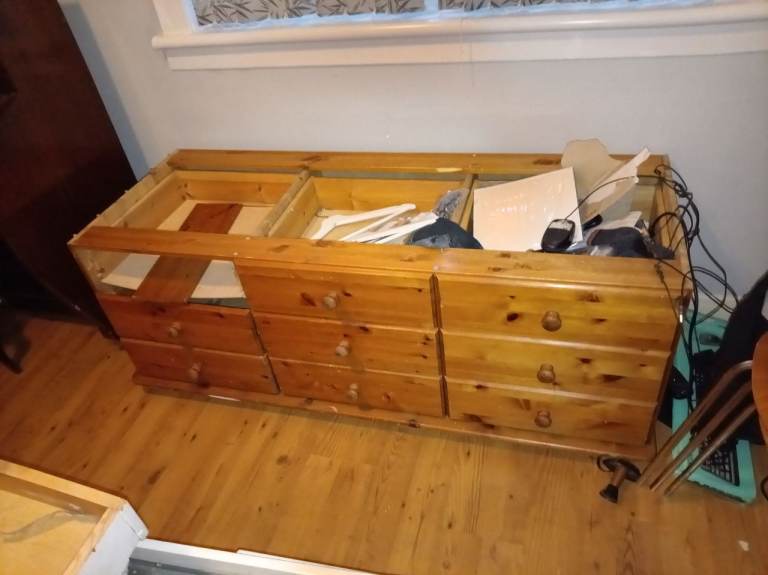 FREE Chest drawers Upcycle Long pine chest drawers upcycle 9 drawers