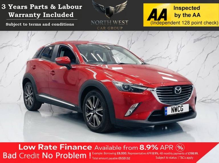 2017 Mazda CX-3 1.5 SKYACTIV-D Sport Nav SUV 5dr Diesel Auto 4WD Euro 6 (s/s) (105 ps) NATI HATCH...