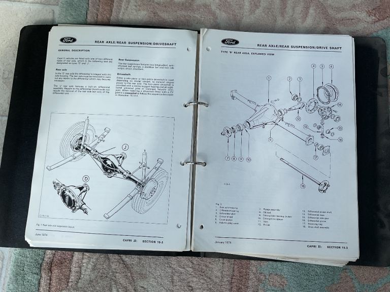 Ford Capri mk2 original Garage workshop manual