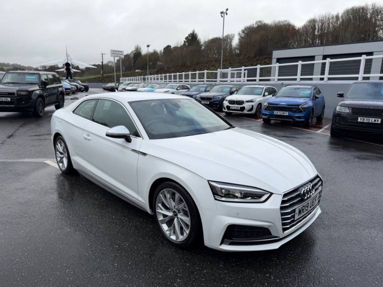 2019 19 AUDI A5 2.0 TFSI 35 S LINE COUPE S TRONIC Auto Petrol Ibis White / Black