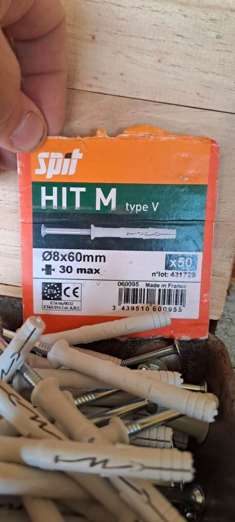 Spit hit 8x60mm screws