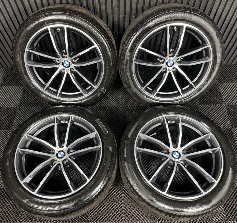18" GENUINE BMW 5 SERIES 4 662 GREY DC M SPORT G30 G31 ALLOY WHEEL TYRES