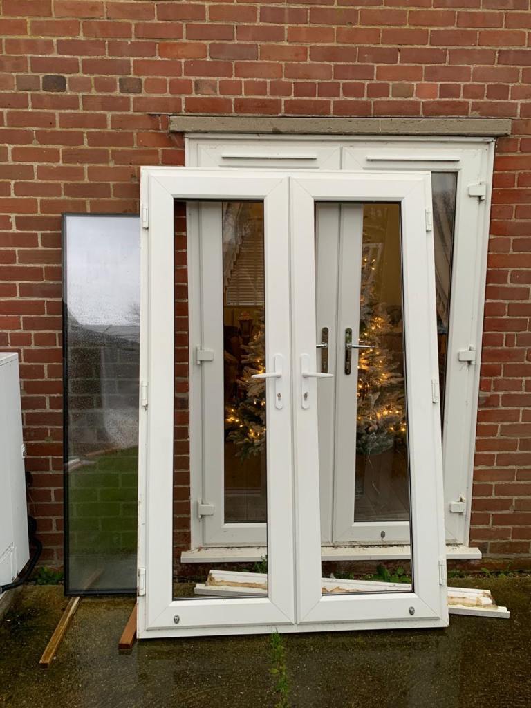 image for White upvc French doors