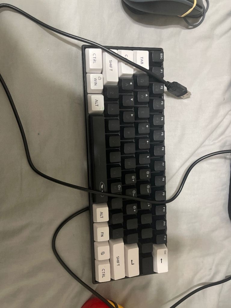 Compact Gaming Keyboard – Black and White Keys, Good Condition