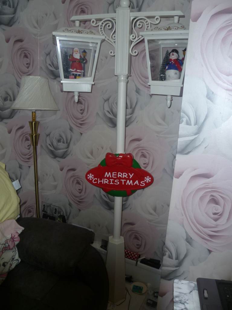 Standing Christmas Snowing Lantern Display Electric Plug In Xmas Display items