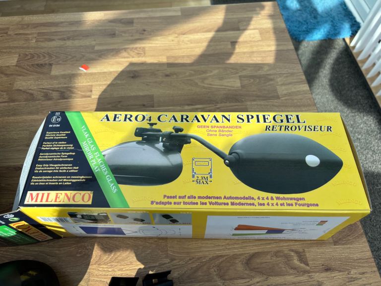 New caravan Towing mirrors Milenco Aero 4 