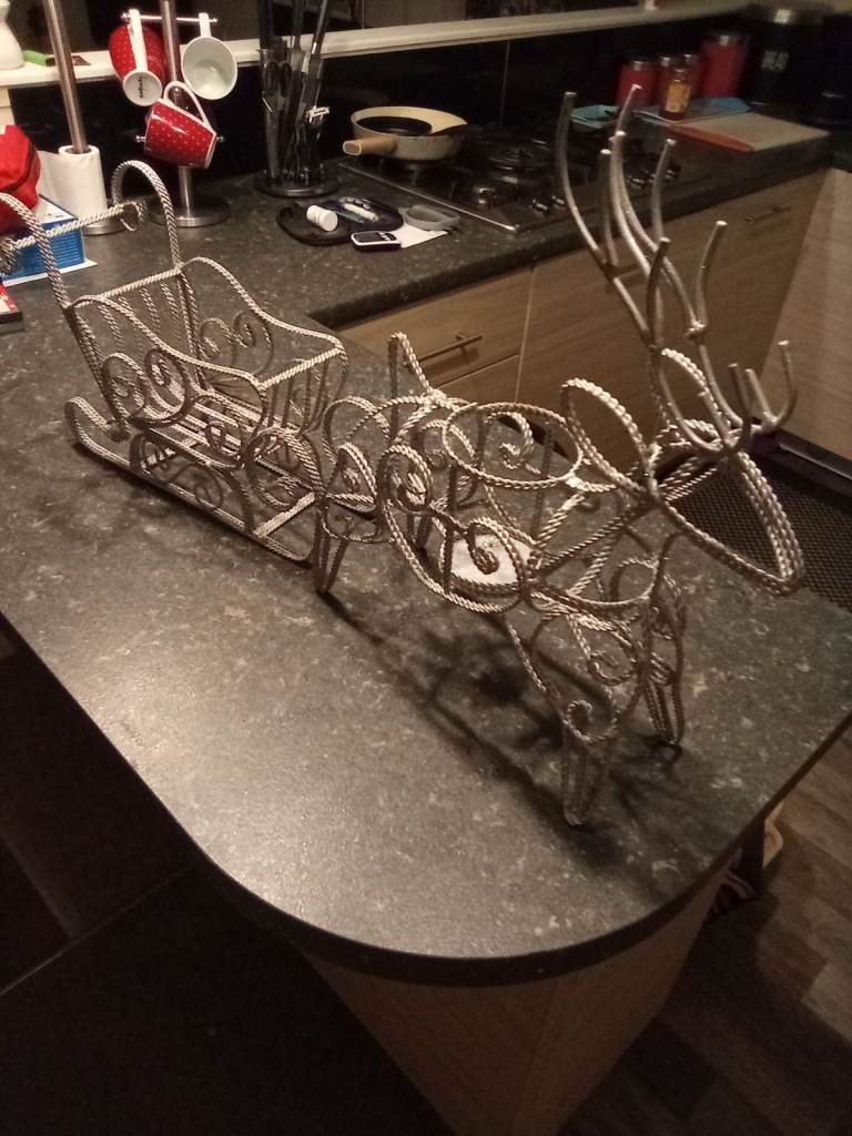 Reindeer and sleigh