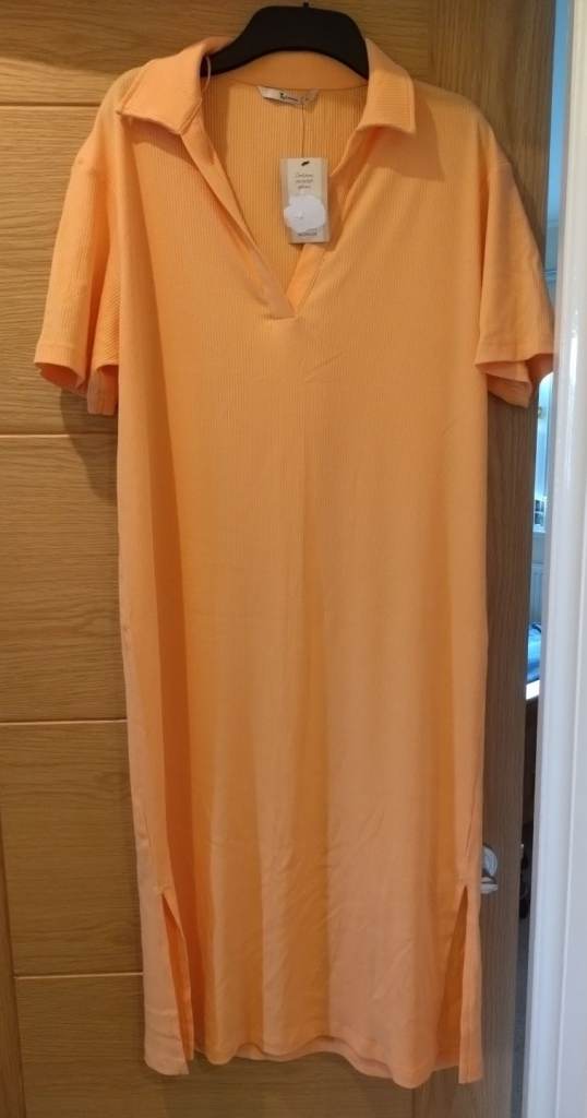 BNWT Women's Long Cord Orange Summer Dress Size 10