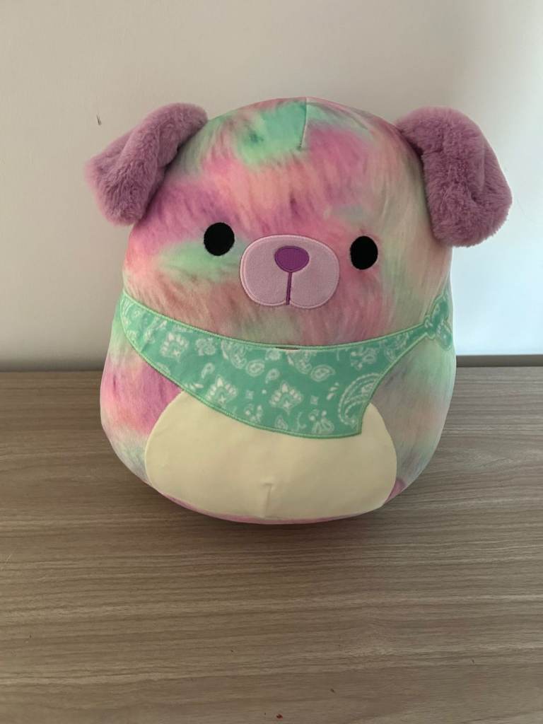 Squishmallow bashira the purple dog plush 12"