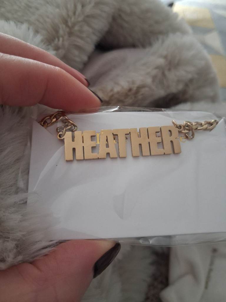 'Heather' Name Necklace - Gold