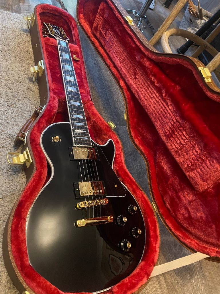 Mint (trades/part ex welcome) Gibson Les Paul Custom Electric Guitar – Black, As Good As New