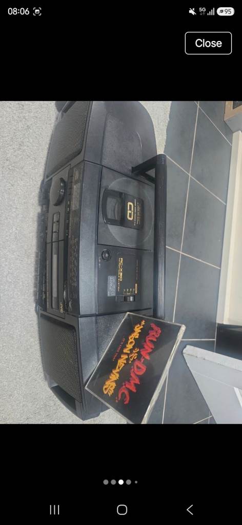JVC rc-x310 Boom box system Working Tested radio / Cd / tape