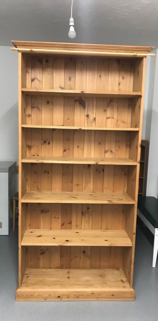 Tall pine bookcase 