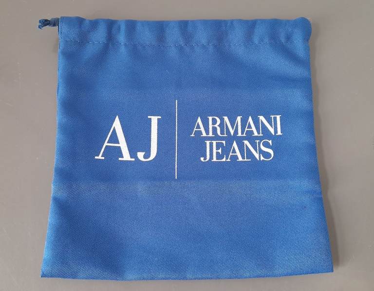 Armani Jeans textile drawstring bag