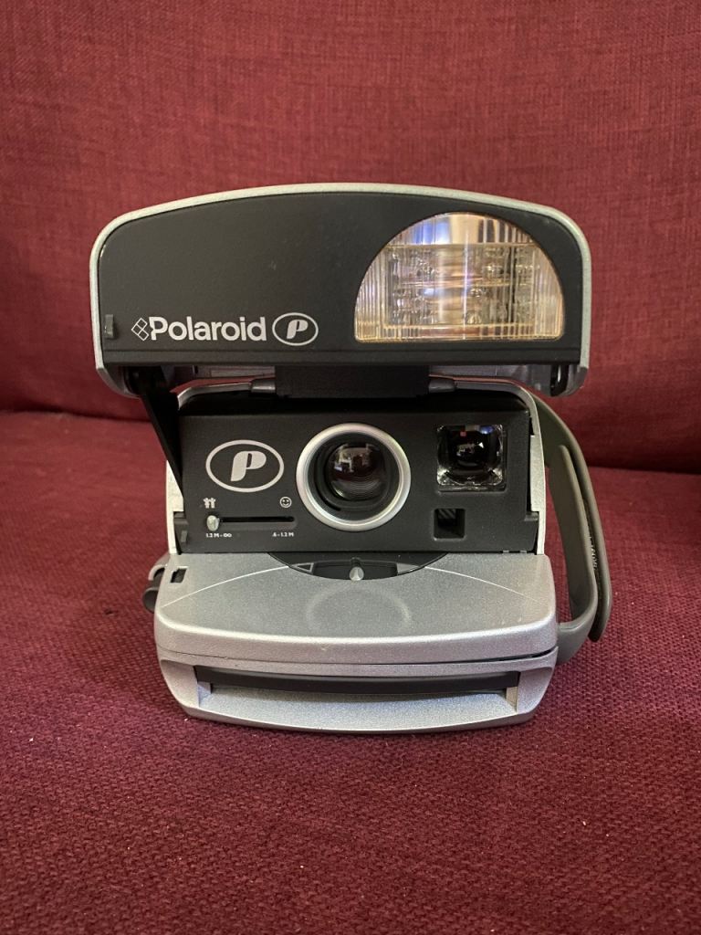 Vintage Polaroid P-Cam 600 Instant Film Camera Silver.Untested.Original Box
