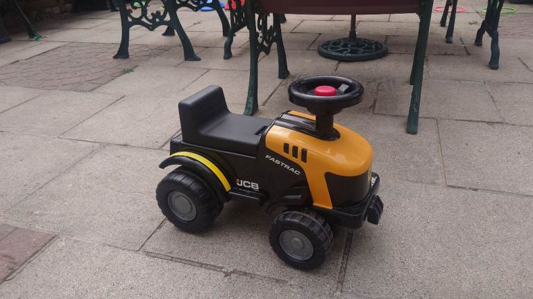 JCB Ride-On Tractor Toy – Good Condition, Yellow and Black