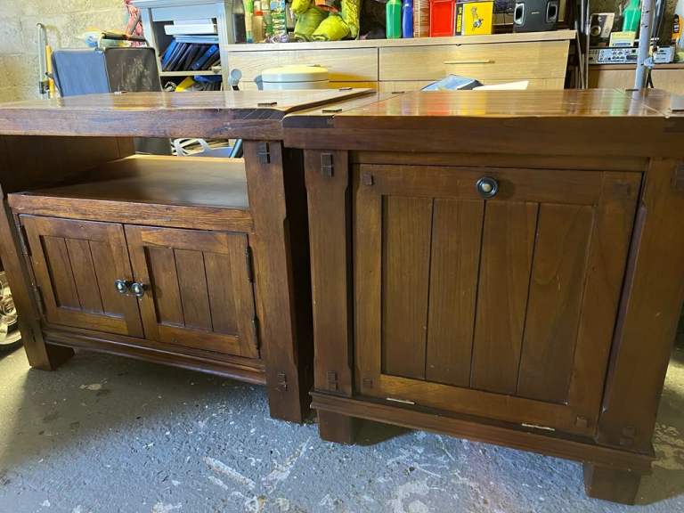 Zocalo Montana Solid Oak TV & Lamp Unit