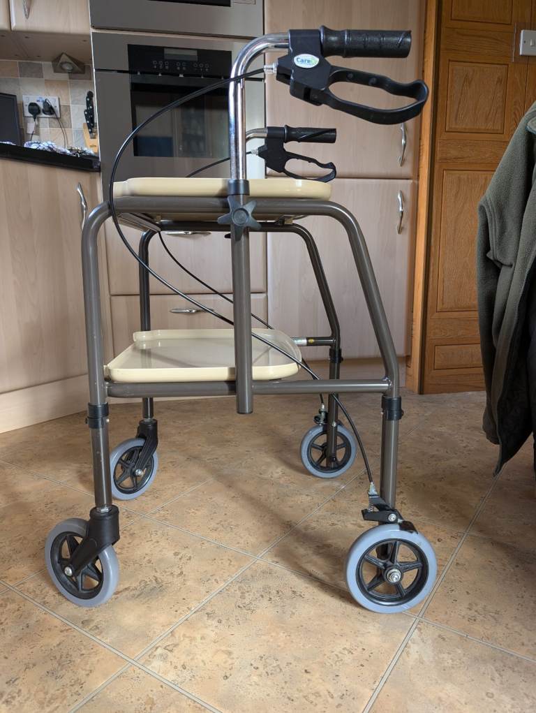 Height Adjustable Kitchen Strolley Trolley with Brakes