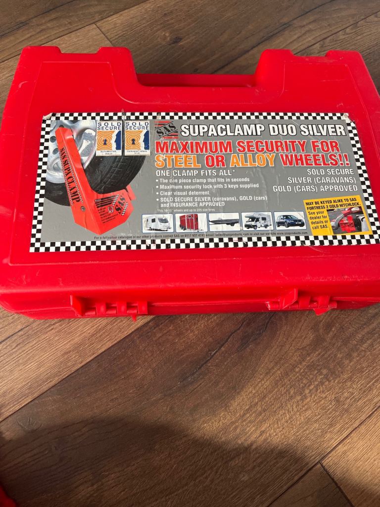 Caravan, trailer or vehicle wheel Lock