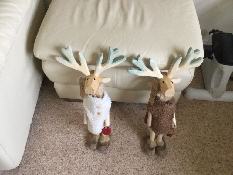 Wooden Reindeer Ornaments