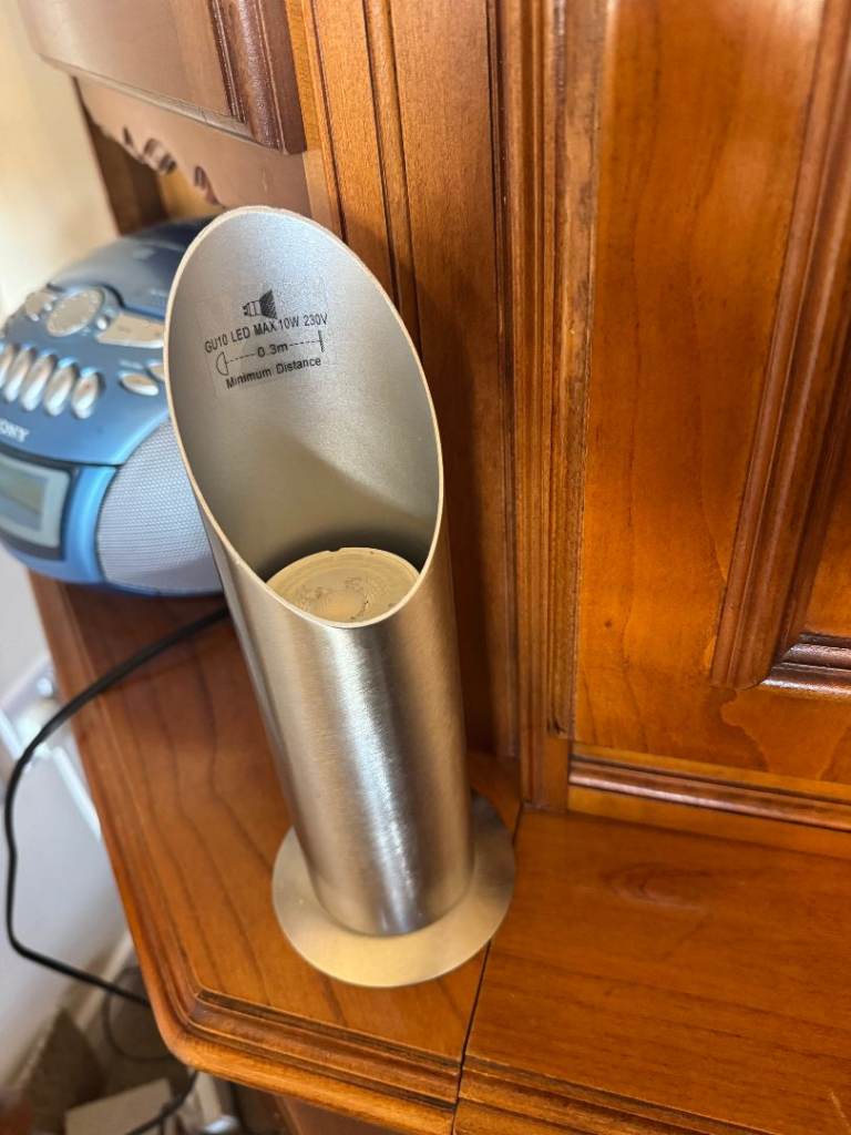 Brushed crome uplighter Floor Lamp for Ambient Mood Lighting with switch