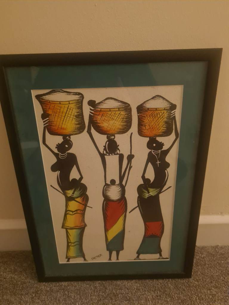 Goegeous African framed painting